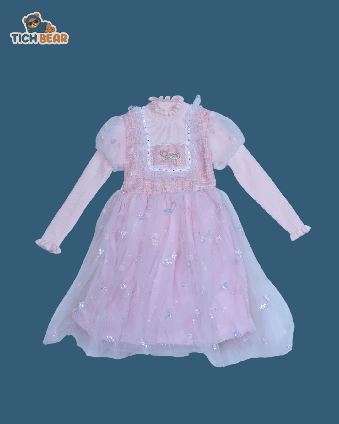 Girl Frock – Woolen Knitted Winter Dress for Girls