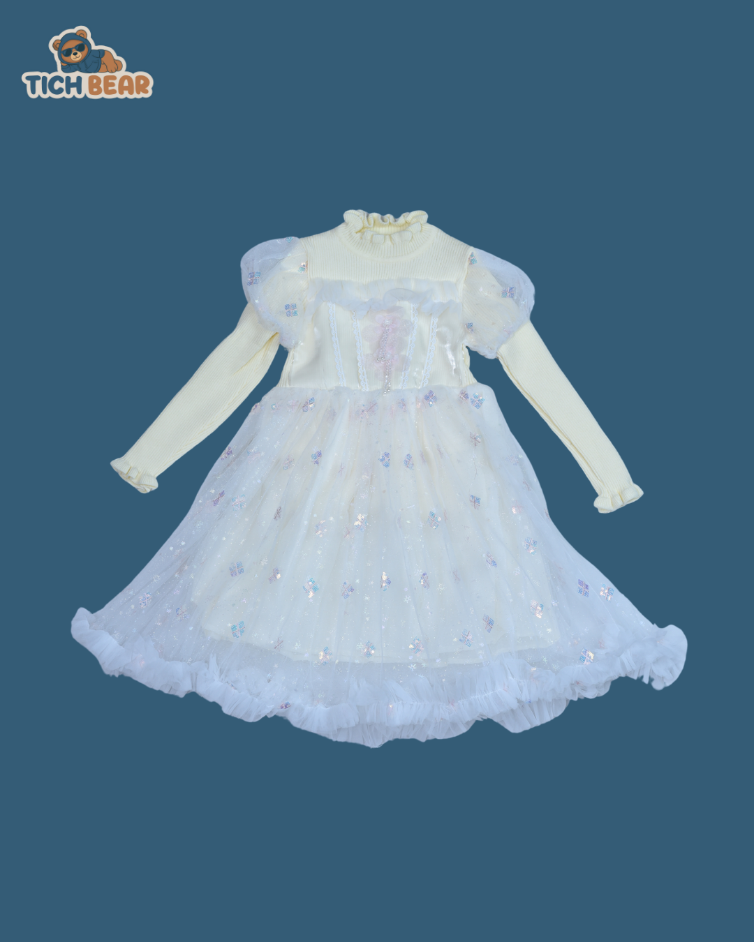 Girl Frock – Woolen Knitted Winter Dress for Girls