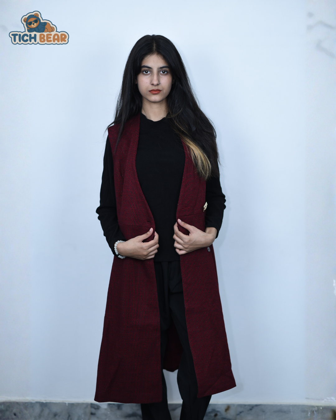 Velora Set – Elegant 2-Piece Winter Frock & Inner Top