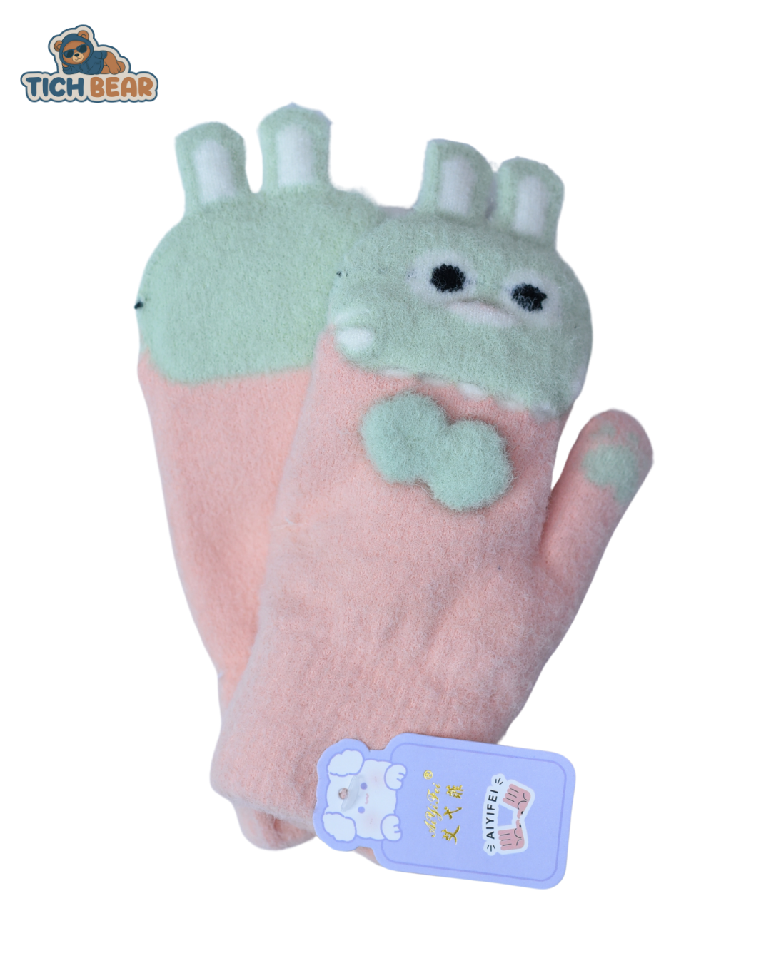 BunnyMitts Gloves – Rabbit Face Woolen Winter Gloves