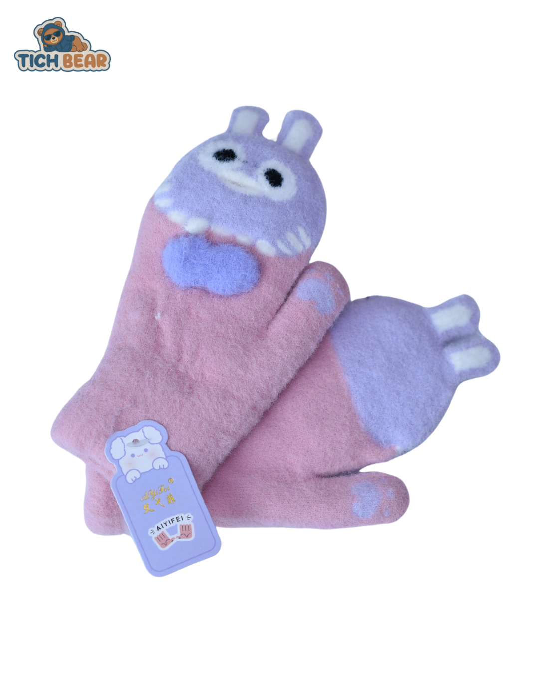 BunnyMitts Gloves – Rabbit Face Woolen Winter Gloves